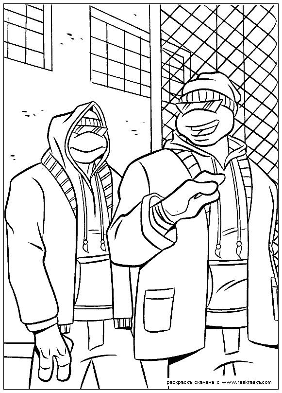 Dessin à colorier: Tortues Ninja (Super-héros) #75687 - Coloriages à Imprimer Gratuits