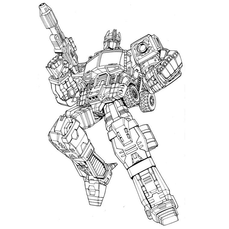 Dessin à colorier: Transformers (Super-héros) #75097 - Coloriages à Imprimer Gratuits