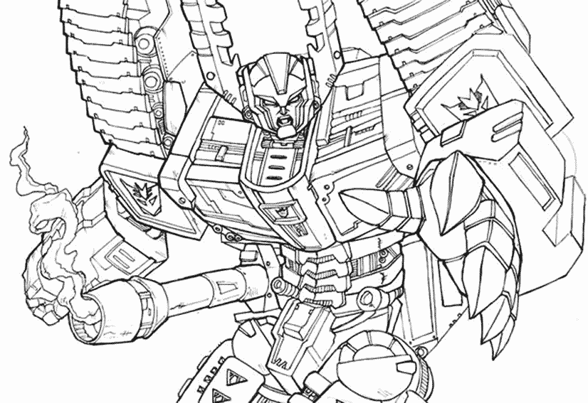 Dessin à colorier: Transformers (Super-héros) #75145 - Coloriages à Imprimer Gratuits