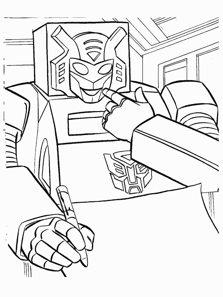 Dessin à colorier: Transformers (Super-héros) #75270 - Coloriages à Imprimer Gratuits