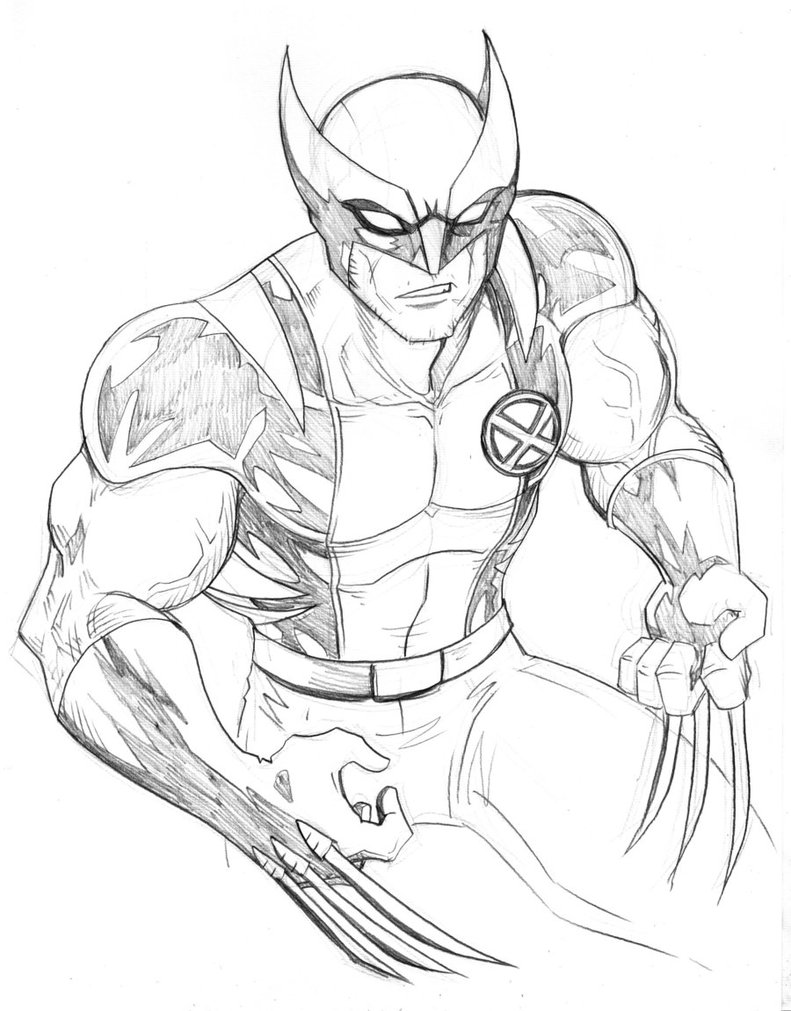 Dessin à colorier: Wolverine (Super-héros) #74836 - Coloriages à Imprimer