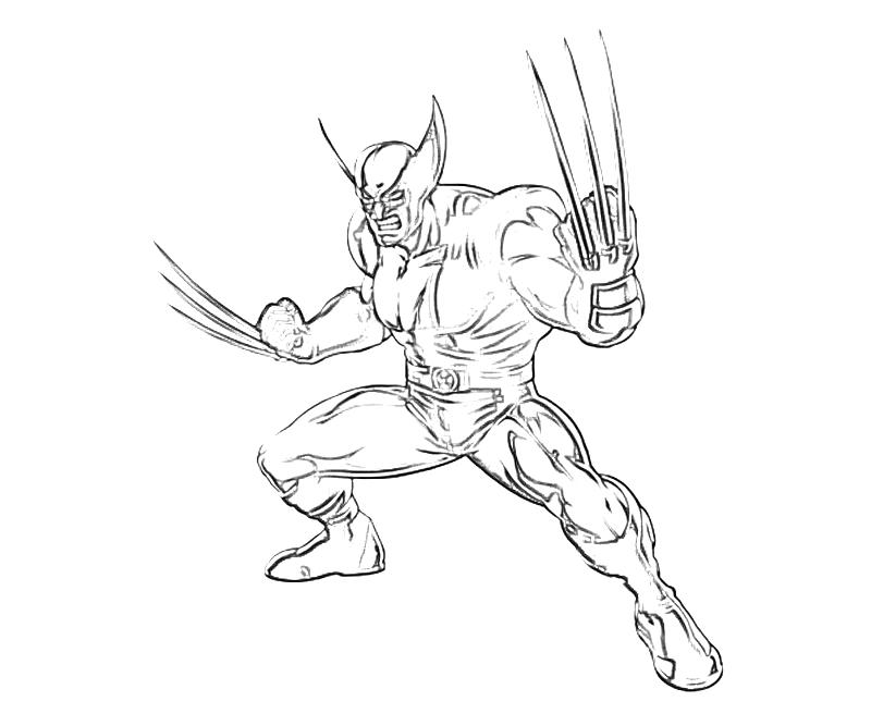Dessin à colorier: Wolverine (Super-héros) #74840 - Coloriages à Imprimer