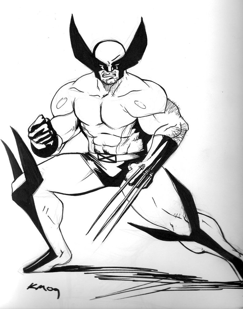 Dessin à colorier: Wolverine (Super-héros) #74844 - Coloriages à Imprimer
