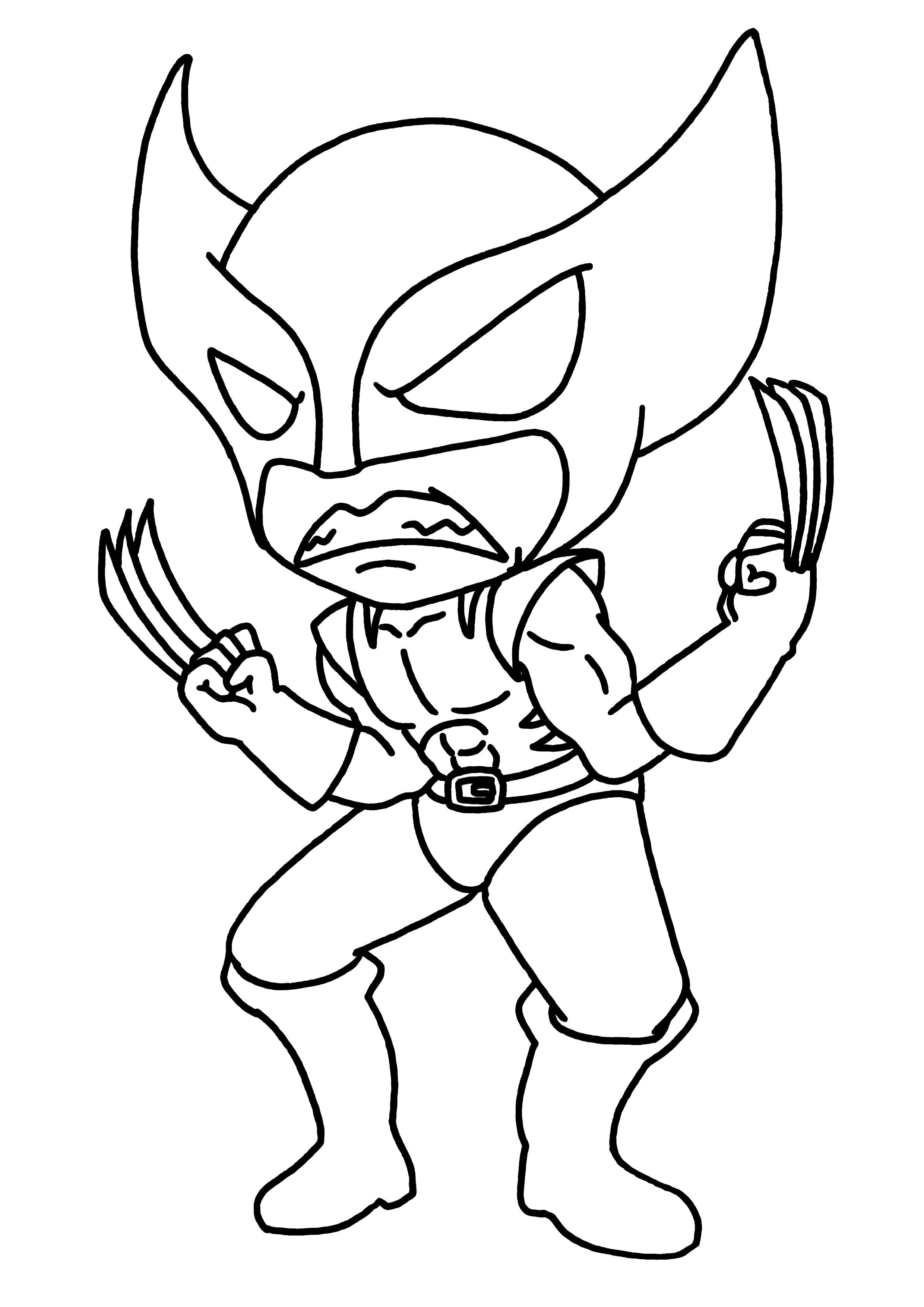 Dessin à colorier: Wolverine (Super-héros) #74847 - Coloriages à Imprimer