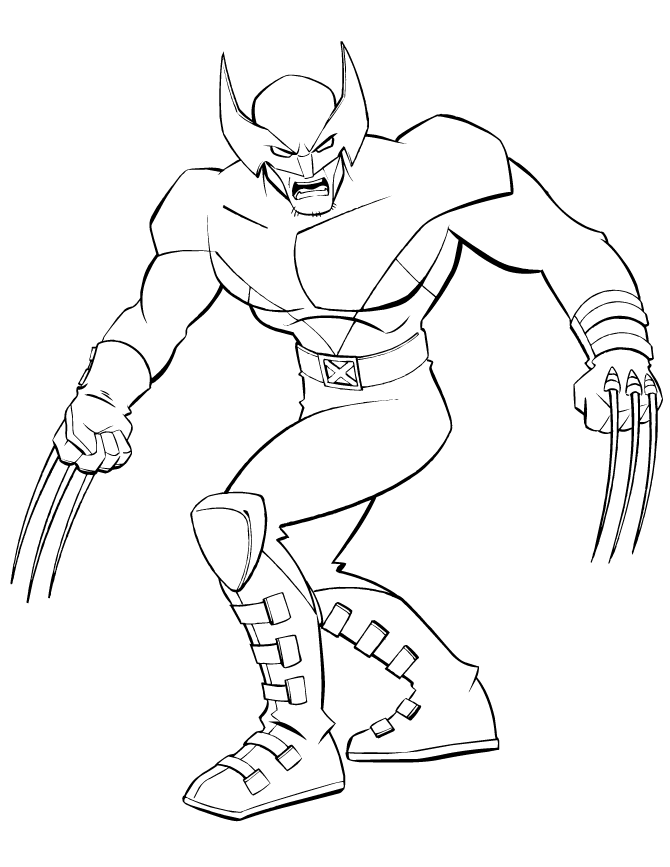 Dessin à colorier: Wolverine (Super-héros) #74856 - Coloriages à Imprimer