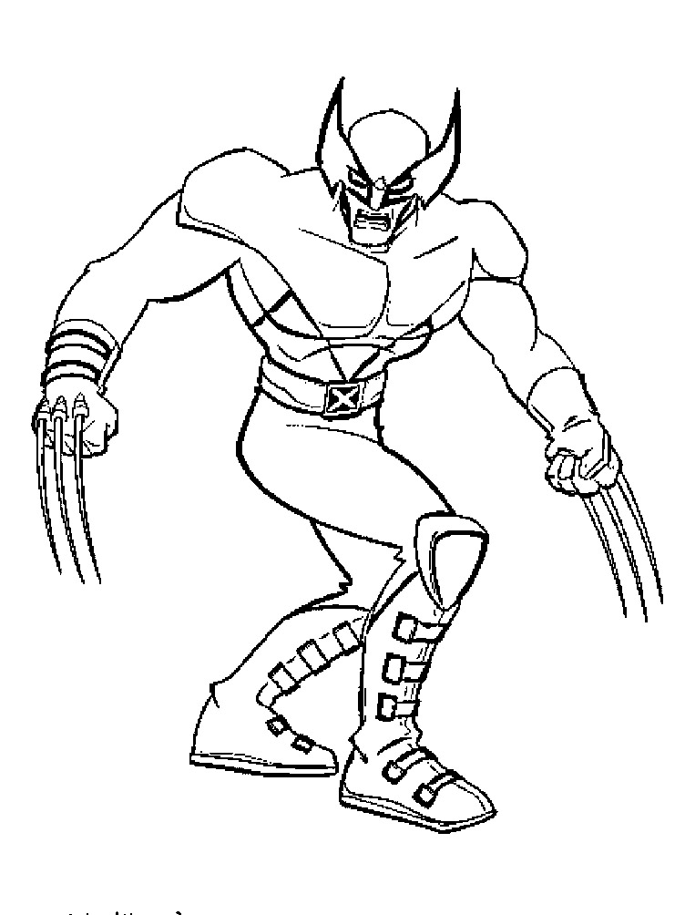 Dessin à colorier: Wolverine (Super-héros) #74864 - Coloriages à Imprimer