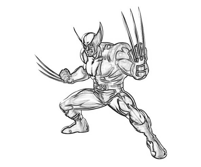 Dessin à colorier: Wolverine (Super-héros) #74897 - Coloriages à Imprimer