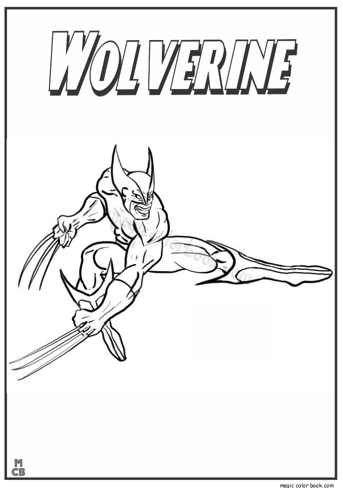Dessin à colorier: Wolverine (Super-héros) #74950 - Coloriages à Imprimer