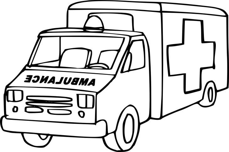 Dessin à colorier: Ambulance (Transport) #136753 - Coloriages à Imprimer Gratuits