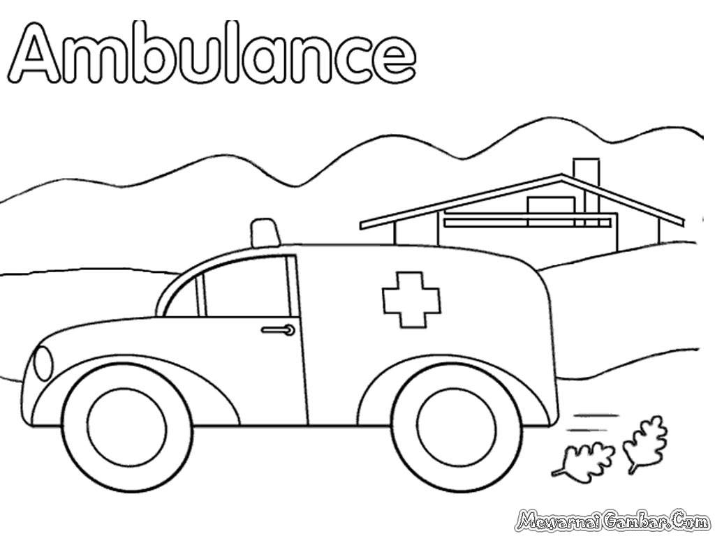 Dessin à colorier: Ambulance (Transport) #136765 - Coloriages à Imprimer Gratuits