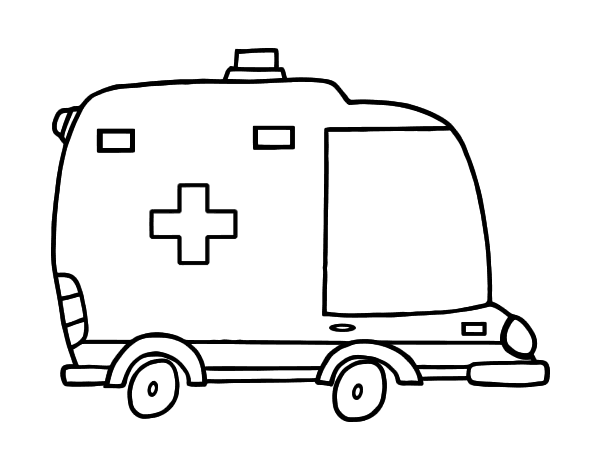 Dessin à colorier: Ambulance (Transport) #136770 - Coloriages à Imprimer Gratuits