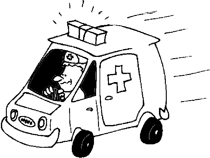 Dessin à colorier: Ambulance (Transport) #136774 - Coloriages à Imprimer Gratuits