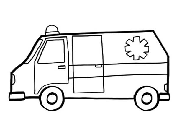 Dessin à colorier: Ambulance (Transport) #136792 - Coloriages à Imprimer Gratuits