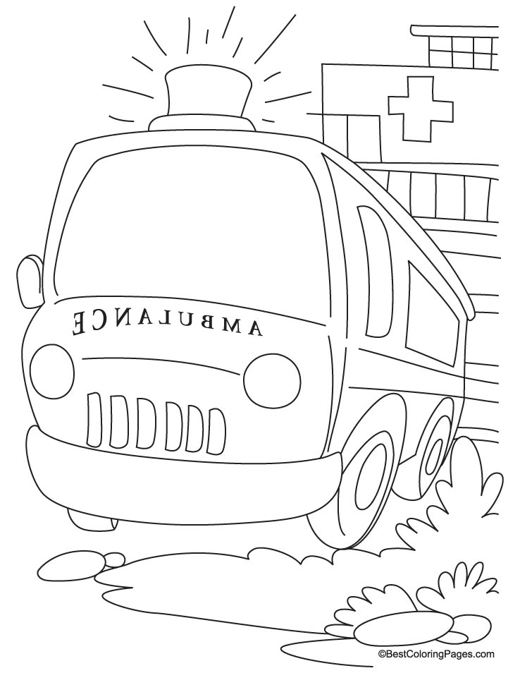 Dessin à colorier: Ambulance (Transport) #136803 - Coloriages à Imprimer Gratuits