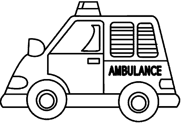 Dessin à colorier: Ambulance (Transport) #136809 - Coloriages à Imprimer Gratuits