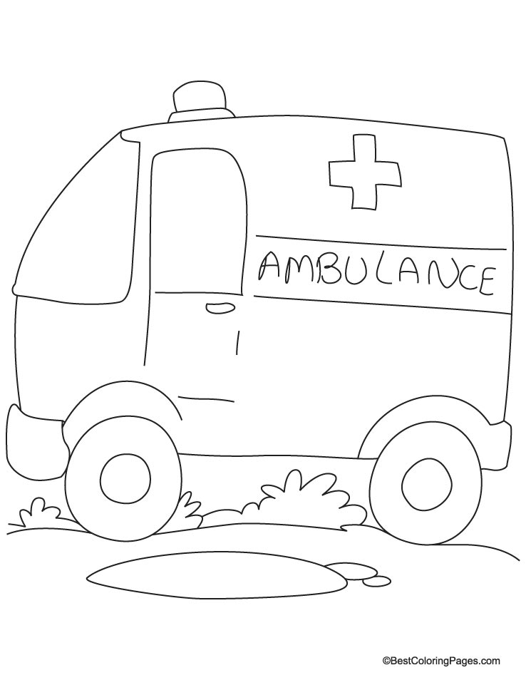 Dessin à colorier: Ambulance (Transport) #136831 - Coloriages à Imprimer Gratuits