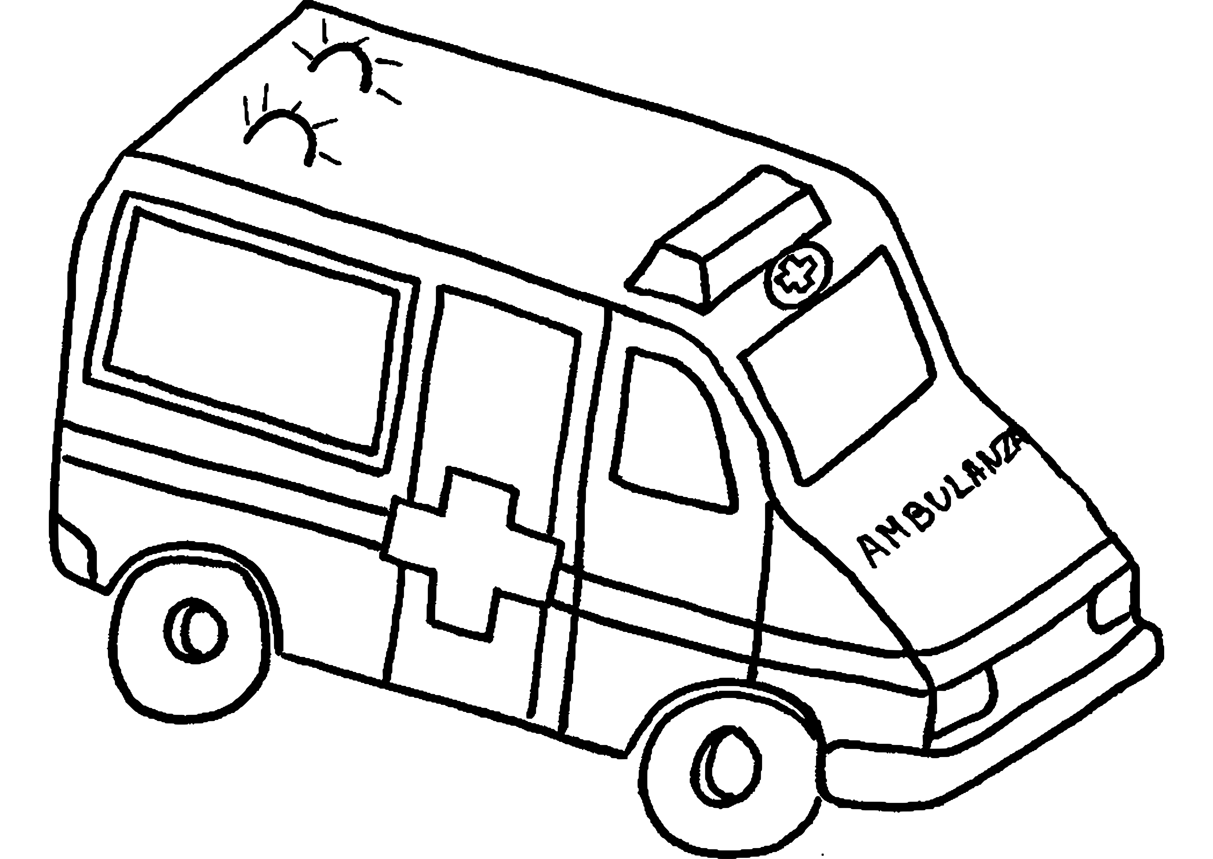 Coloriages Ambulance (Transport) – Dessins à colorier – Coloriages à