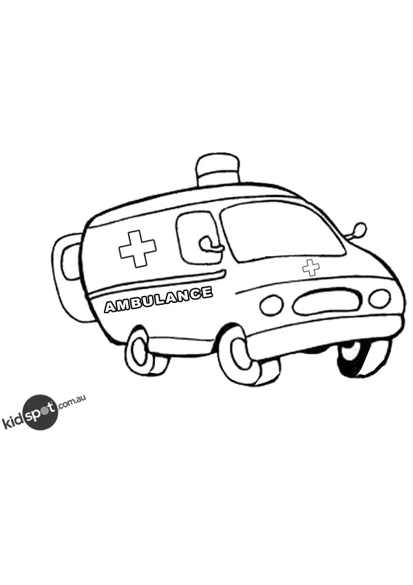 Dessin à colorier: Ambulance (Transport) #136853 - Coloriages à Imprimer Gratuits