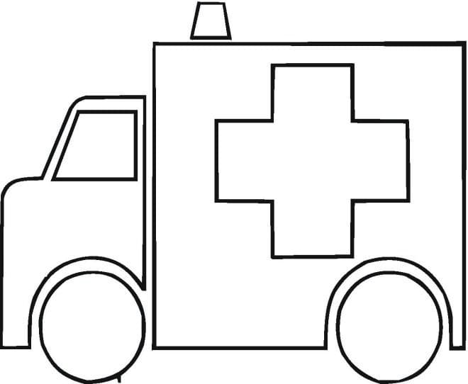 Coloriage gratuit Ambulance #184118 de la collection Transport à imprimer