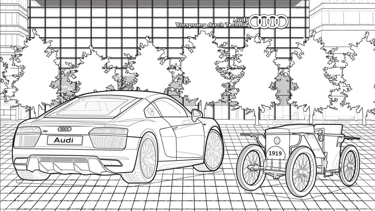 Coloriage gratuit Audi #174818 de la collection Transport à imprimer