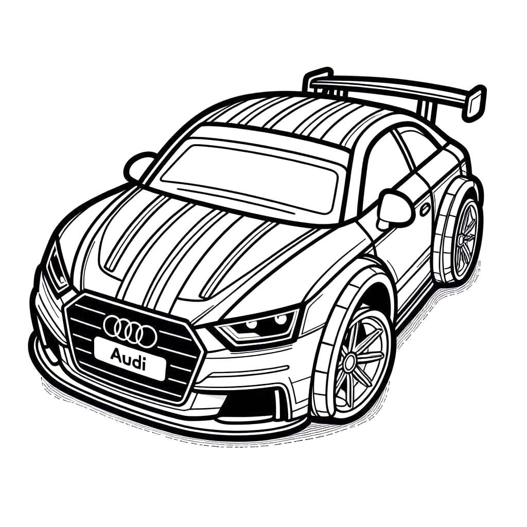 Coloriage gratuit Audi #218604 de la collection Transport à imprimer