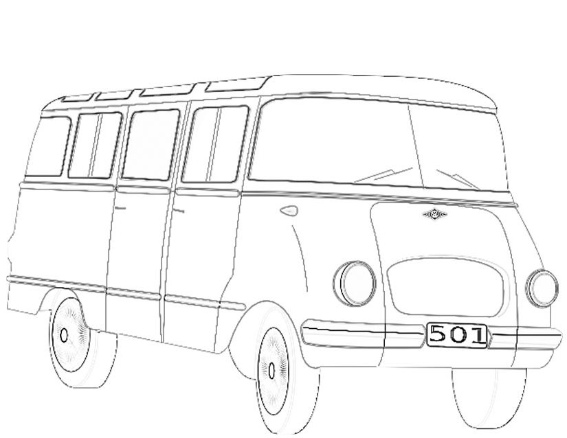 Dessin à colorier: Autobus / Autocar (Transport) #135293 - Coloriages à Imprimer Gratuits