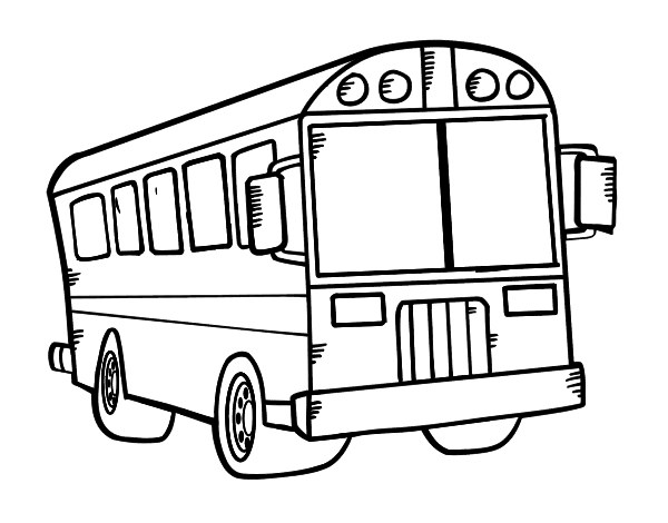 Dessin à colorier: Autobus / Autocar (Transport) #135304 - Coloriages à Imprimer Gratuits