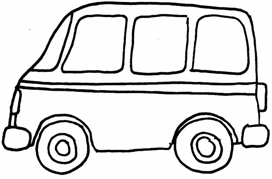 Dessin à colorier: Autobus / Autocar (Transport) #135310 - Coloriages à Imprimer Gratuits
