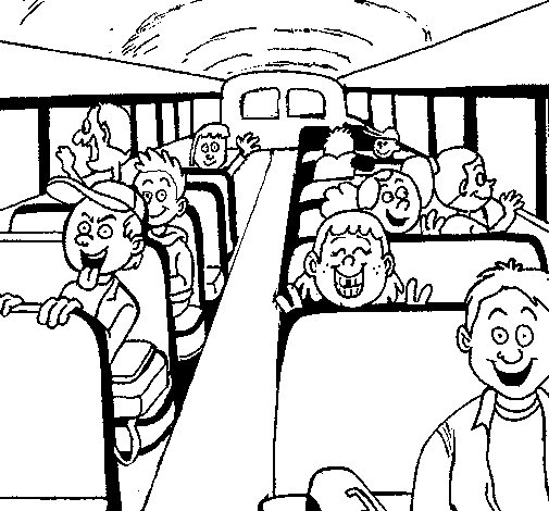 Dessin à colorier: Autobus / Autocar (Transport) #135330 - Coloriages à Imprimer Gratuits