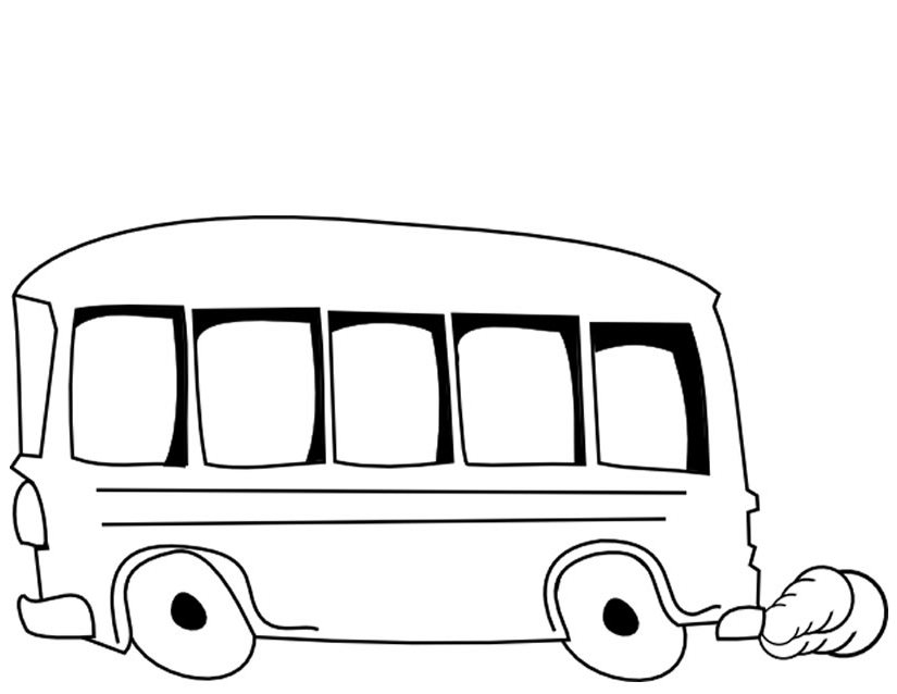 Dessin à colorier: Autobus / Autocar (Transport) #135337 - Coloriages à Imprimer Gratuits