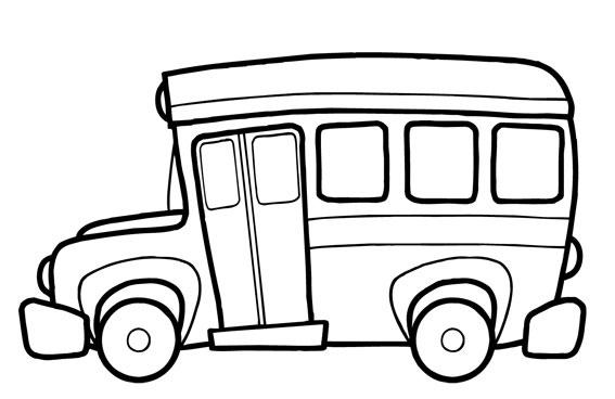 Dessin à colorier: Autobus / Autocar (Transport) #135353 - Coloriages à Imprimer Gratuits