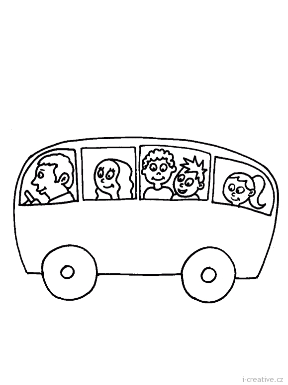 Dessin à colorier: Autobus / Autocar (Transport) #135369 - Coloriages à Imprimer Gratuits