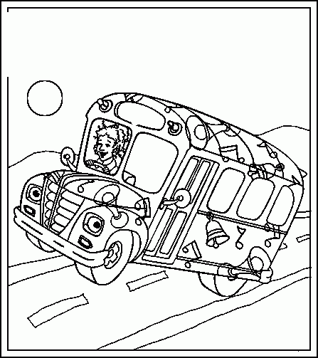 Dessin à colorier: Autobus / Autocar (Transport) #135377 - Coloriages à Imprimer Gratuits