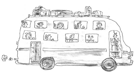 Dessin à colorier: Autobus / Autocar (Transport) #135386 - Coloriages à Imprimer Gratuits