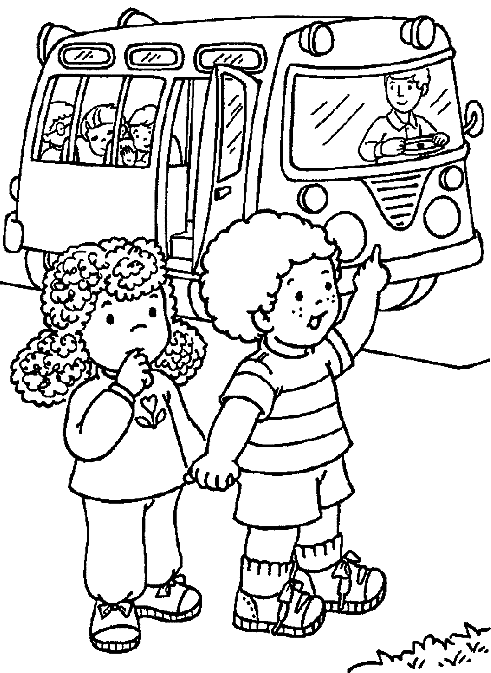 Dessin à colorier: Autobus / Autocar (Transport) #135399 - Coloriages à Imprimer Gratuits