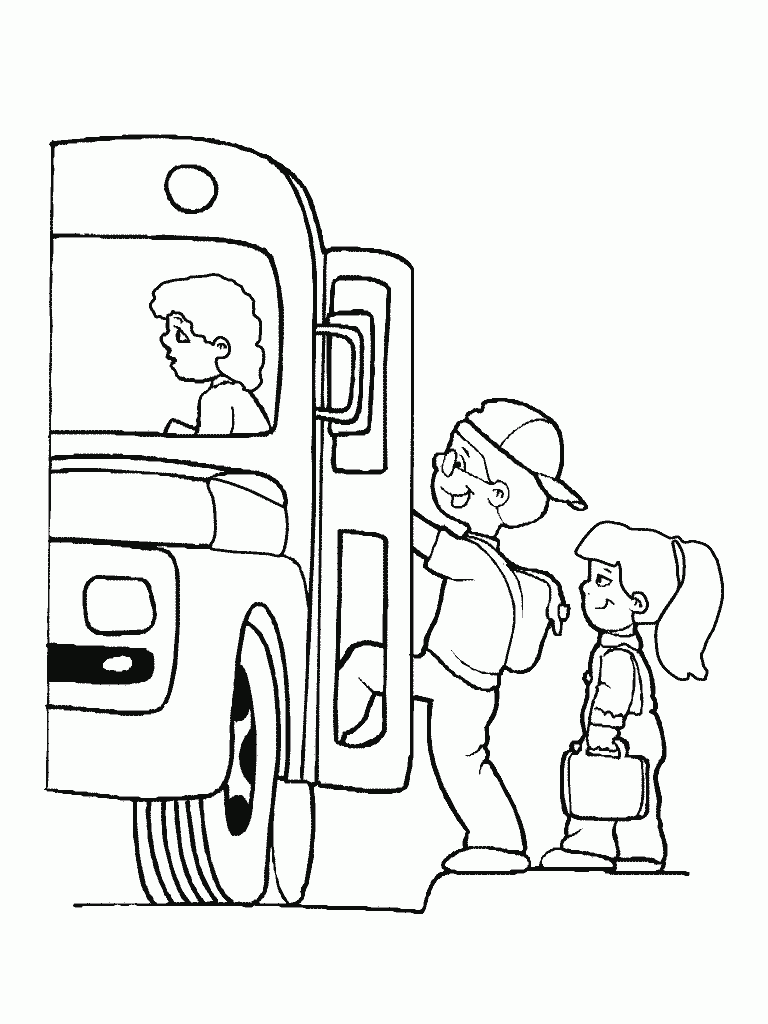 Dessin à colorier: Autobus / Autocar (Transport) #135429 - Coloriages à Imprimer Gratuits