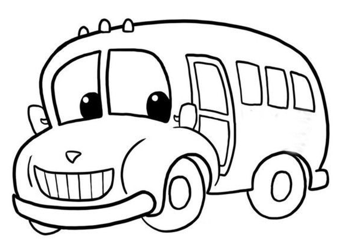Dessin à colorier: Autobus / Autocar (Transport) #135444 - Coloriages à Imprimer Gratuits