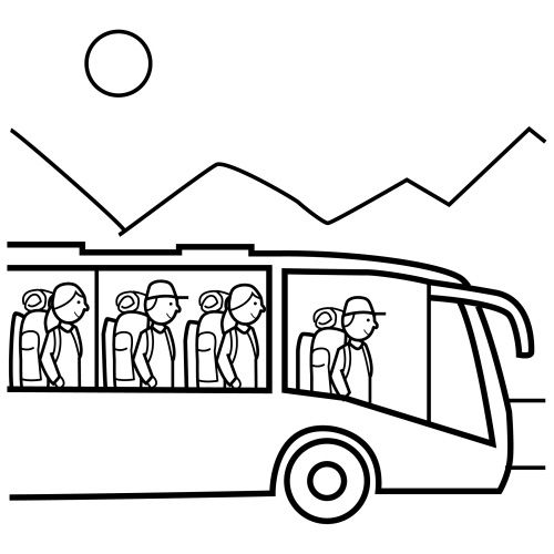 Dessin à colorier: Autobus / Autocar (Transport) #135489 - Coloriages à Imprimer Gratuits