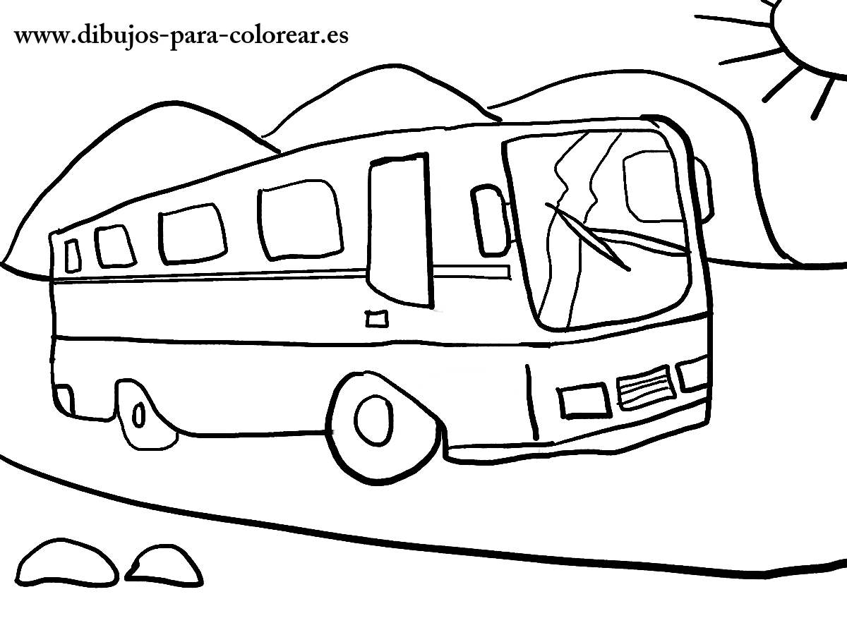 Dessin à colorier: Autobus / Autocar (Transport) #135500 - Coloriages à Imprimer Gratuits
