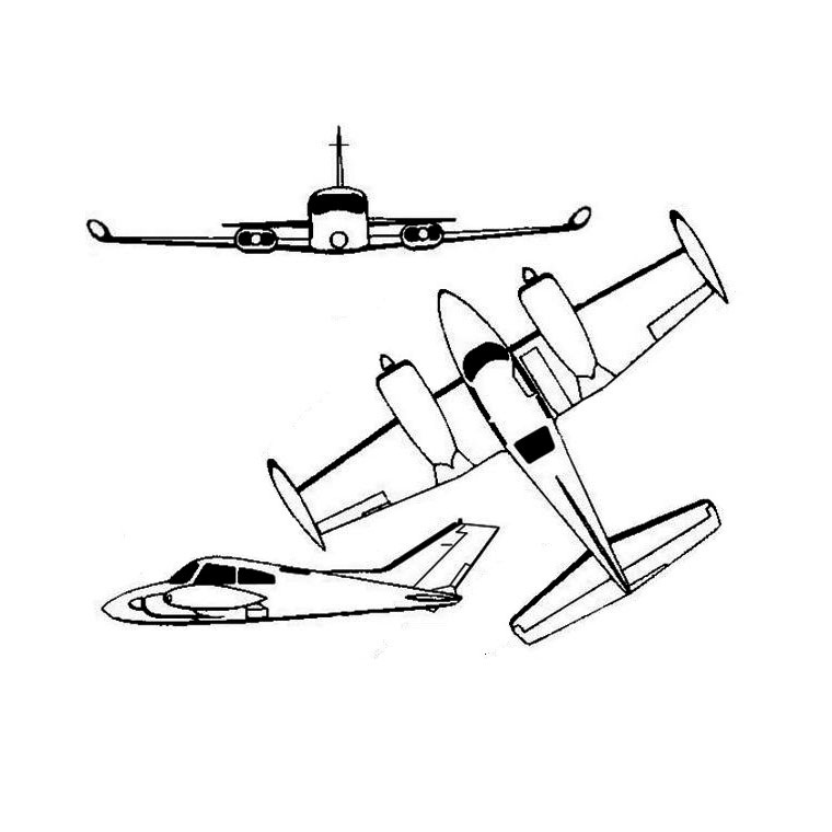 Dessin à colorier: Avion (Transport) #134789 - Coloriages à Imprimer Gratuits