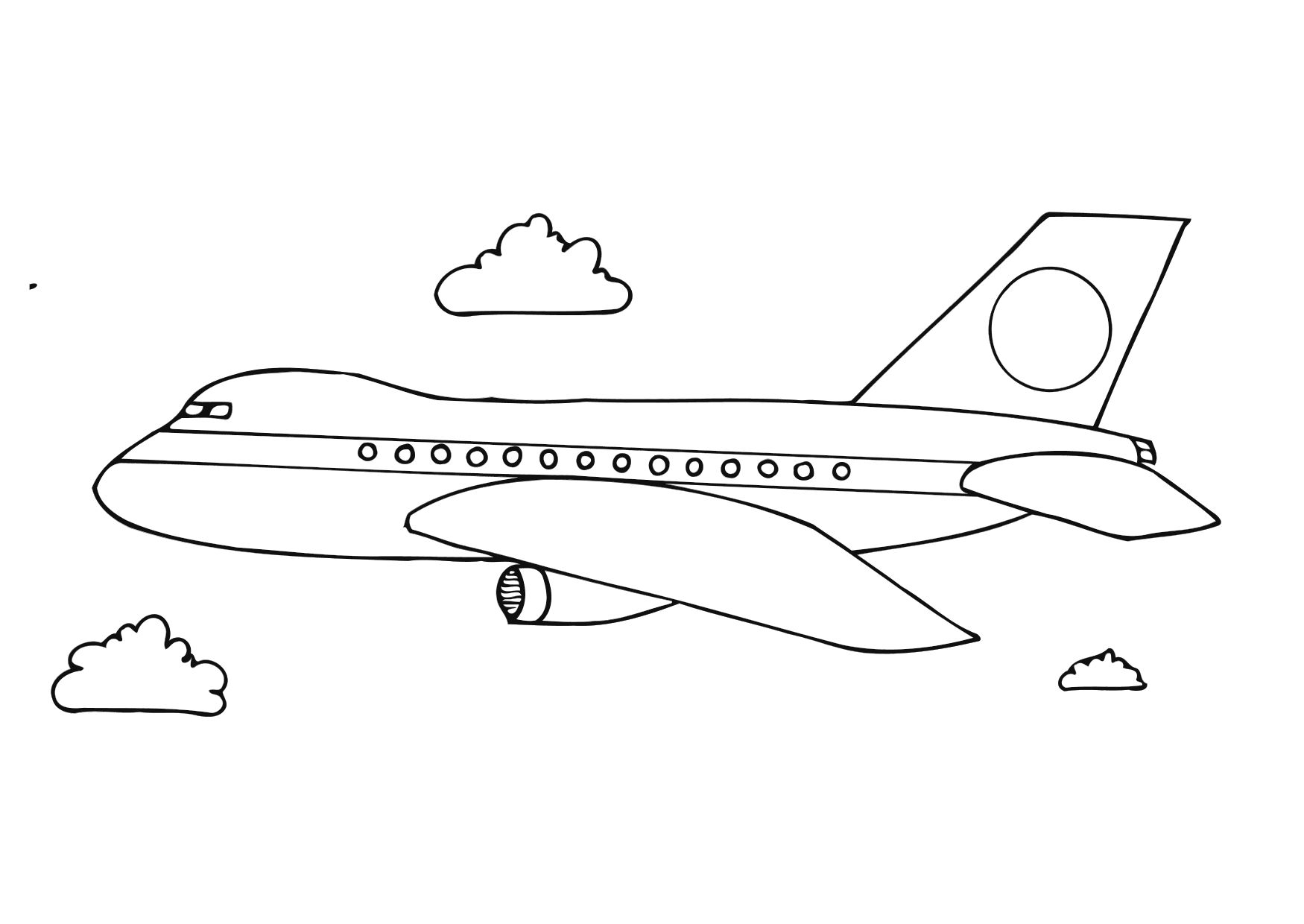 Dessin à colorier: Avion (Transport) #134799 - Coloriages à Imprimer Gratuits