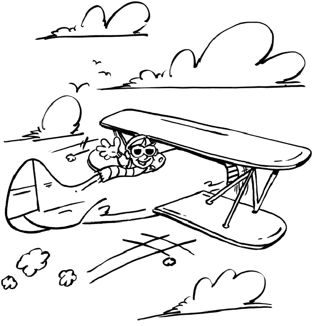 Dessin à colorier: Avion (Transport) #134807 - Coloriages à Imprimer Gratuits