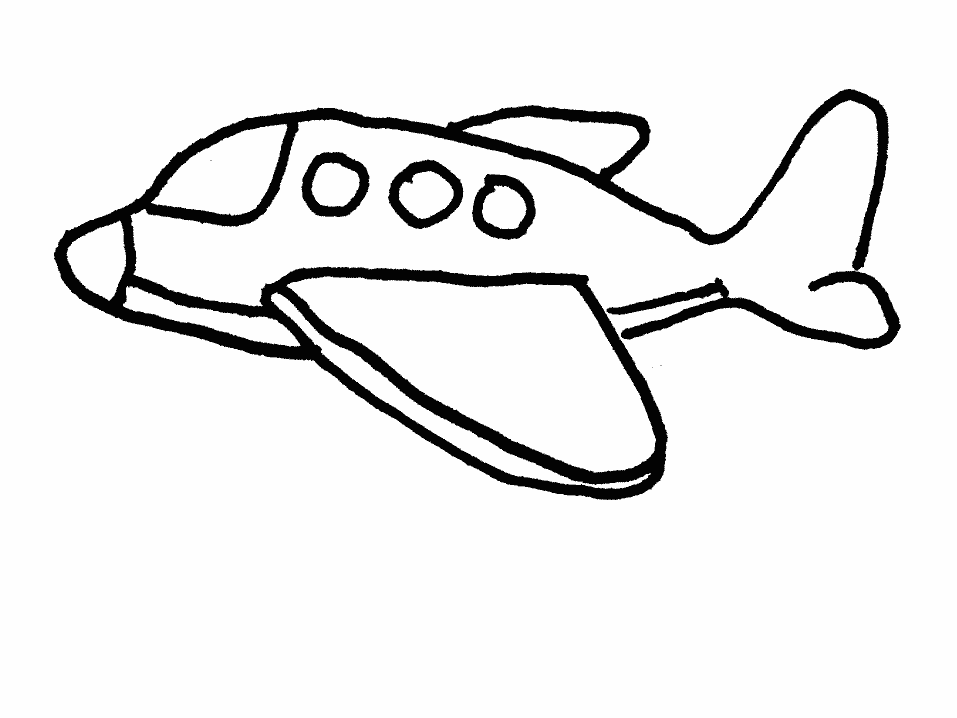 Dessin à colorier: Avion (Transport) #134811 - Coloriages à Imprimer Gratuits