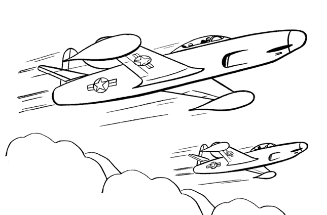 Dessin à colorier: Avion (Transport) #134826 - Coloriages à Imprimer Gratuits