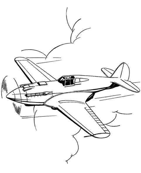 Dessin à colorier: Avion (Transport) #134833 - Coloriages à Imprimer Gratuits