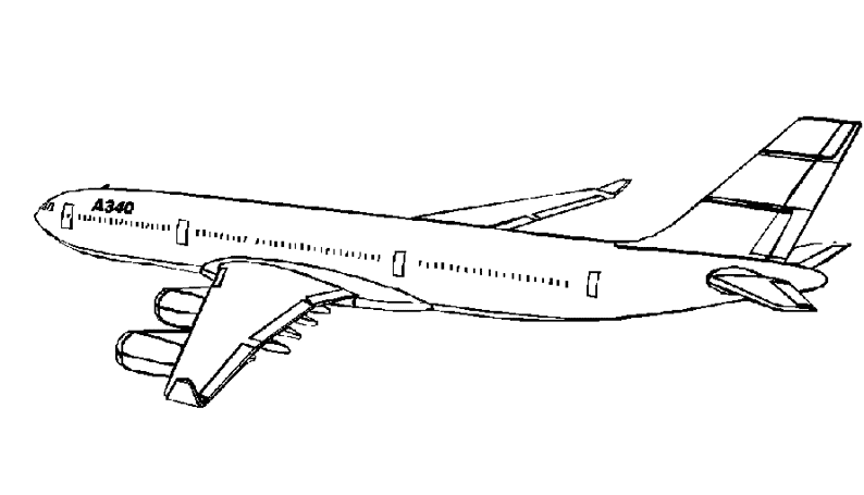 Dessin à colorier: Avion (Transport) #134842 - Coloriages à Imprimer Gratuits