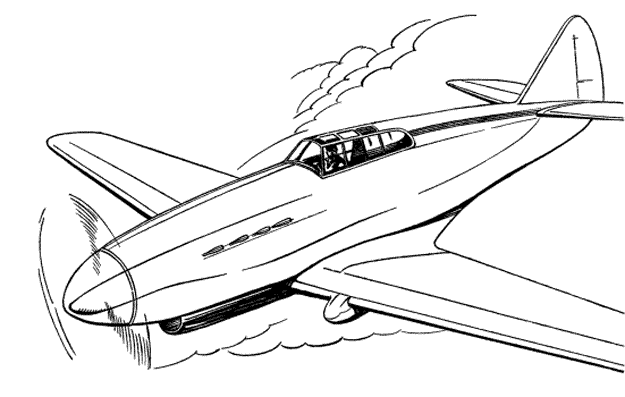 Dessin à colorier: Avion (Transport) #134857 - Coloriages à Imprimer Gratuits