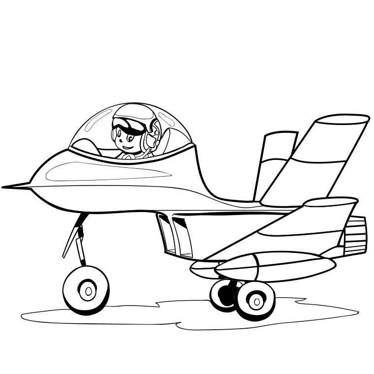 Dessin à colorier: Avion (Transport) #134866 - Coloriages à Imprimer Gratuits