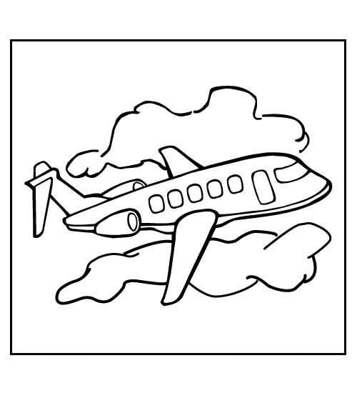 Dessin à colorier: Avion (Transport) #134868 - Coloriages à Imprimer Gratuits