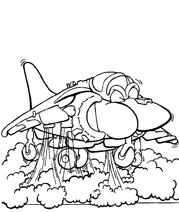 Dessin à colorier: Avion (Transport) #134894 - Coloriages à Imprimer Gratuits